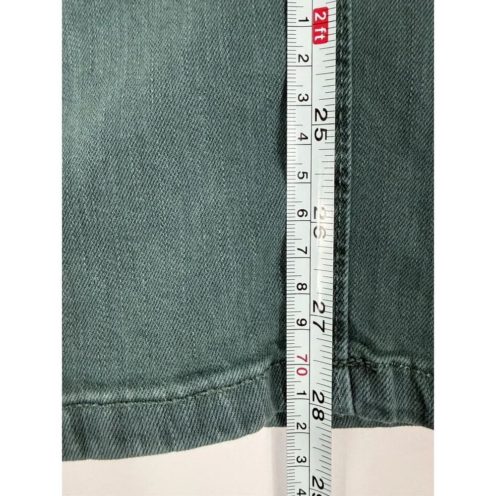 LOFT Modern Skinny Crop Jeans Womens 10 Green Teal Stretch Denim Pants - Picture 9 of 10